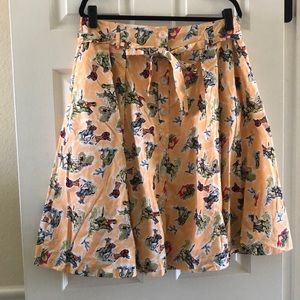 Western Cowboy Cowgirl A-Line ModCloth Skirt XL